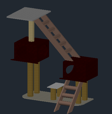 3D модель Кошачий домик
