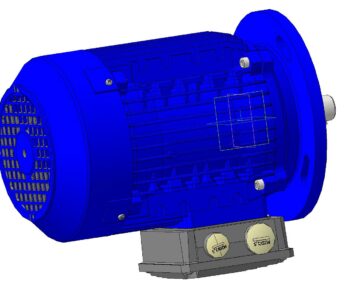 3D модель Электродвигатель, модели AMPE 90S-L