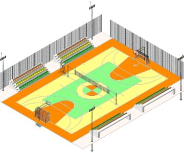 3D модель Площадка активных видов спорта Multi ball