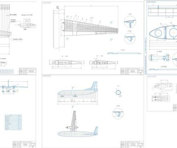 Чертеж Курсовой проект конструирования крыла самолёта Ан-24