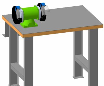 3D модель Верстак 1000мм с наждаком
