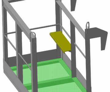 3D модель Площадка съемная для обслуживания полувагонов