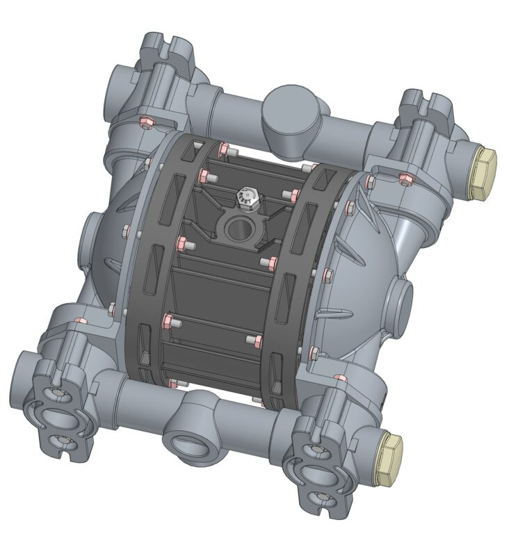 3D модель Мембранный насос DEBEM BOXER 100 Al