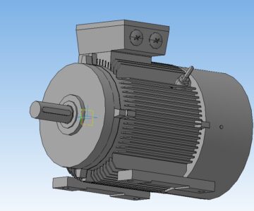 3D модель Асинхронный электродвигатель 5АМ225L6 30кВт, 970 об/мин