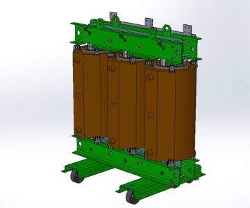 3D модель Силовой трансформатор с литыми обмотками 1000кВа