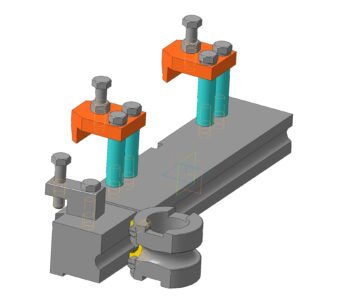 3D модель Оснастка для гибки трубы 25Х3-R50 на трубогибочном станке мод.ИА-3528