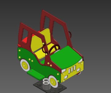 3D модель Качалка детская Джип