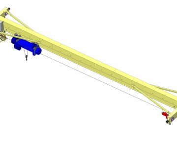 3D модель Кран - балка г/п 5 т, пролет 16,5 м, высота подъема 12 м