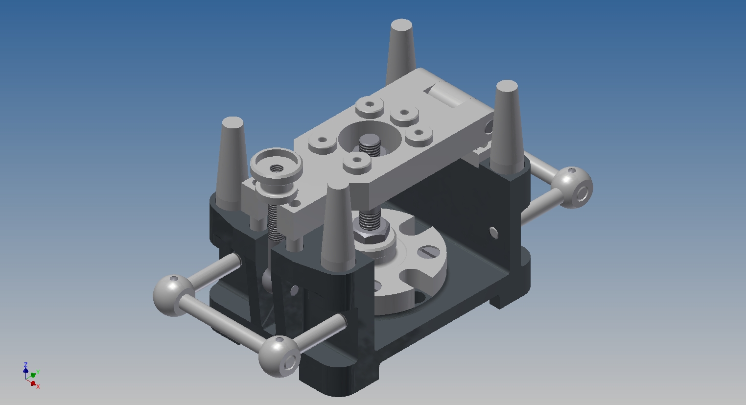 3D модель Кондуктор перекидной 00-000.06.01.01.00 в Autodesk Inventor