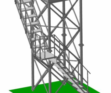 3D модель Опора защитного контейнера 4 метра
