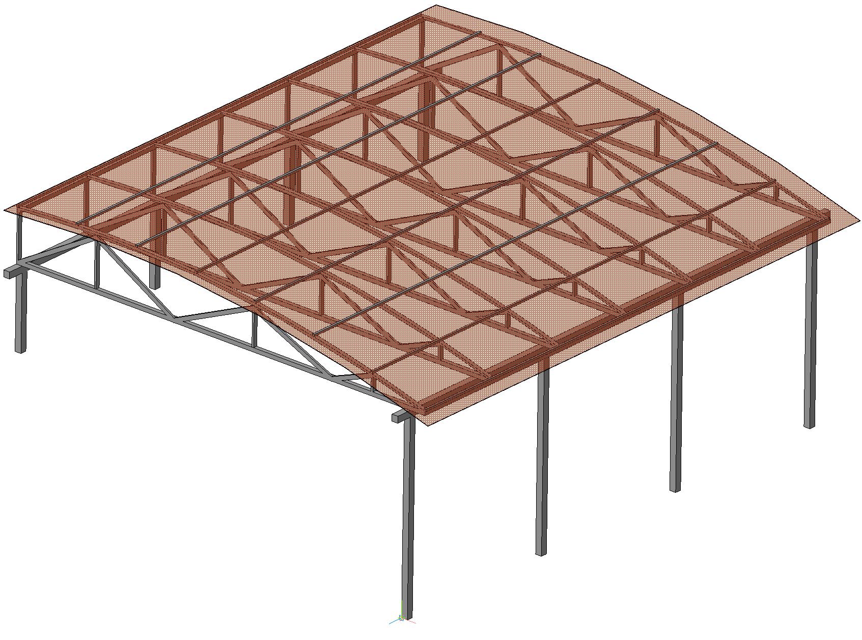 3D модель Навес дуговой 5400х6500