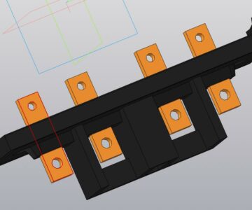 3D модель Колодка клеммная счетчика электроэнергии