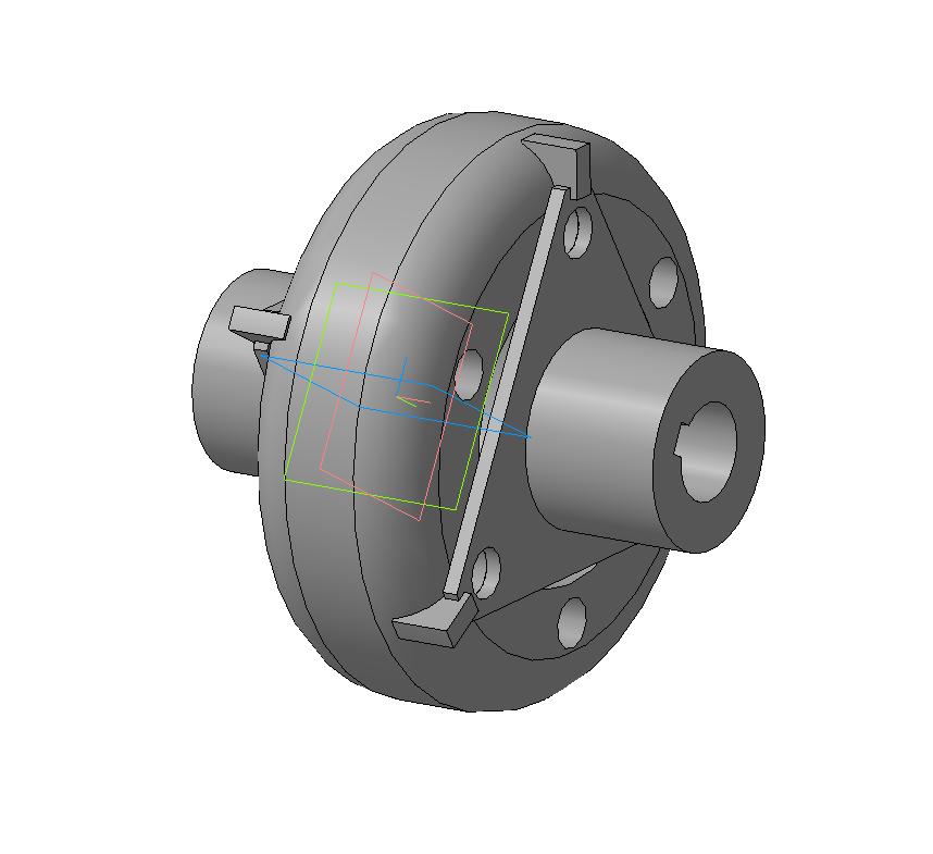 3D модель Упругая муфта для соединение битумного насоса с гидромотром