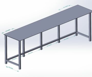 3D модель Каркас стола 2600х550х830