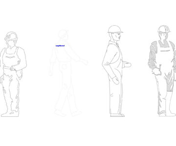 Чертеж Человек (рабочий) в DWG