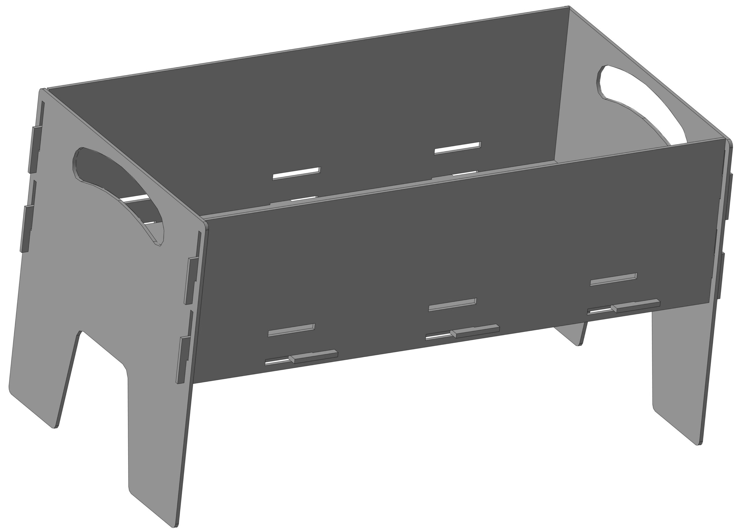 3D модель Сборный мангал  260х260х480 мм