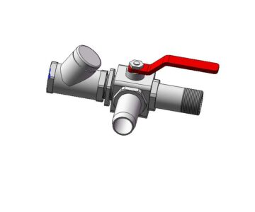 3D модель Клапан CCV-2055 с запорным клапаном CV 2010