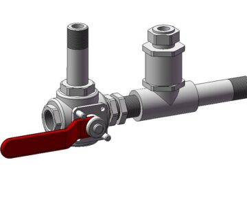 3D модель 3 ходовой клапан CCV 2050 c PRV 2050