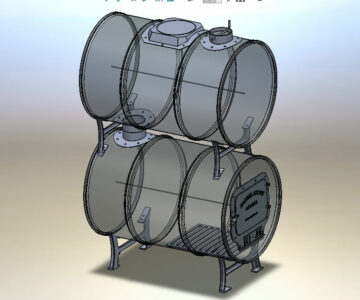 3D модель Печь "Barrel stove" из бочки 200л