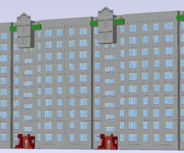 3D модель 3D Модель 90 серия рядовая секция