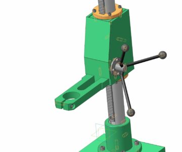 3D модель Стойка для дрели в КОМПАС-3D