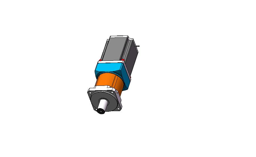 3D модель Шаговый двигатель Nema FL110STH150– 6504A с редуктором i=25 EW120
