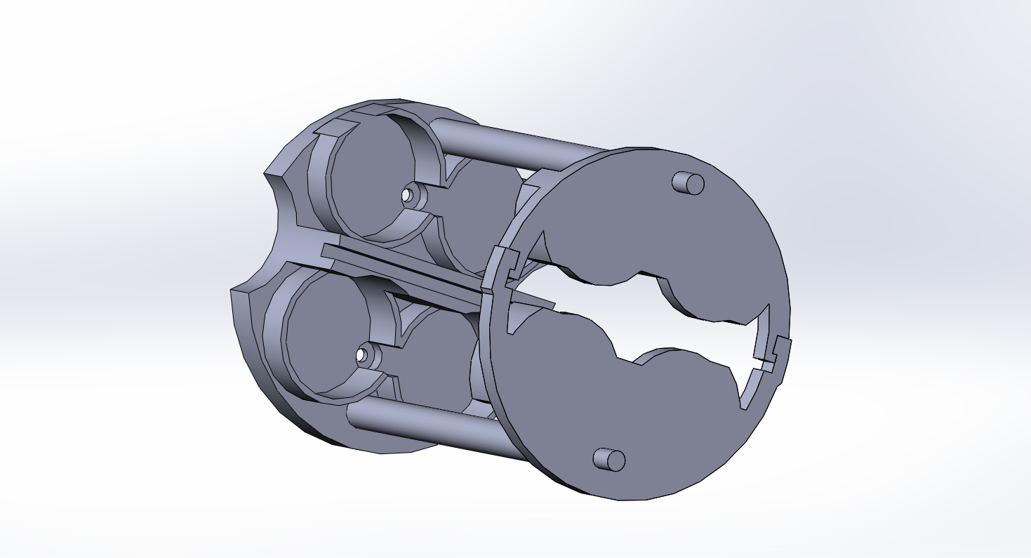 3D модель Кассета для установки 4 акб 1865