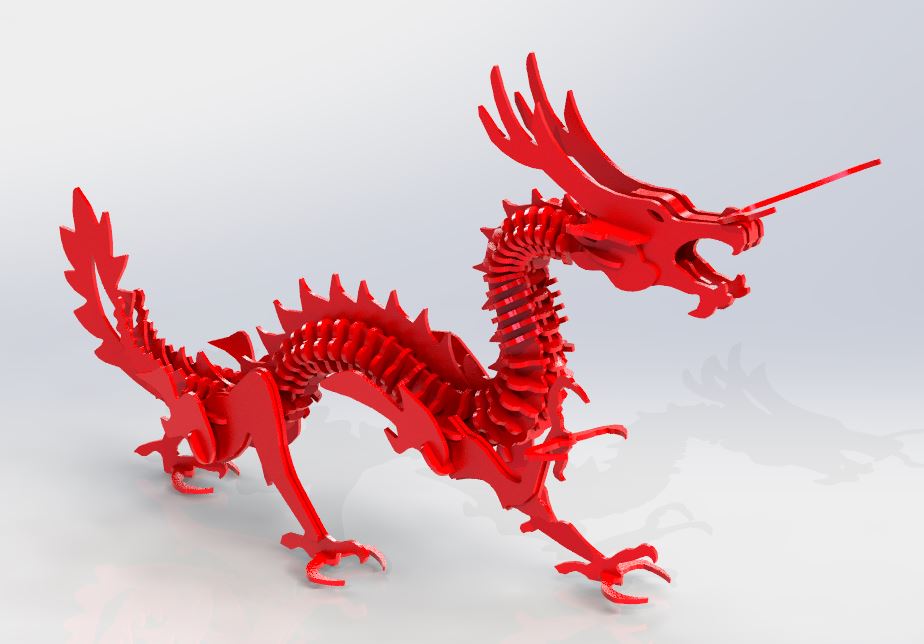 3D модель 3D пазл Дракон