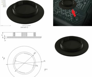3D модель Крепление ковриков vesta