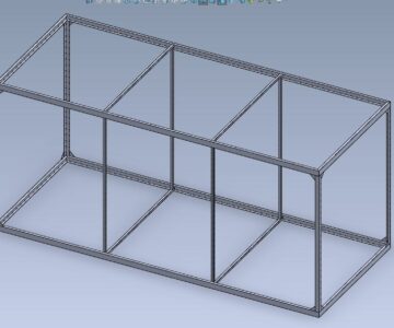 3D модель Каркас бытовки 2800х2500х6000мм