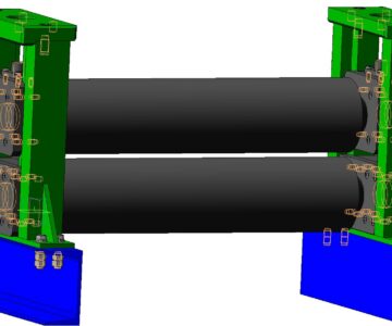 3D модель Заусенцесминатель для линии продольной резки металла
