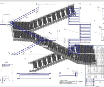 3D модель Лестница высотой 4950 мм