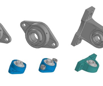 3D модель Подшипниковые узлы UCP206, UCP205, UCP202, UCFL204D1, UCFL201D1