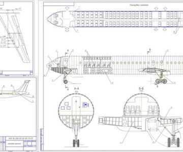 Чертеж Самолёт пассажирский для  среднемагистральных воздушных  линий Boeing 717-200
