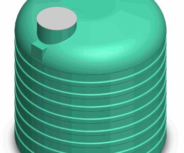 3D модель Ёмкость цилиндрическая вертикальная KSC-С-10000 литров