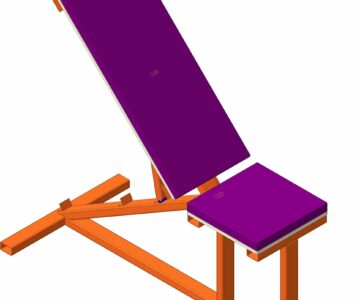 3D модель Наклонная скамейка
