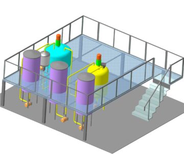 3D модель Линия по производство лака в 3D