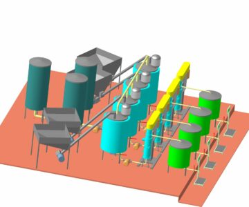 3D модель Линия по производства эмальевых красок в 3D