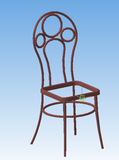 3D модель Стул венский (каркас)