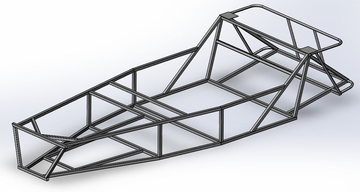 3D модель Рама легкого спортивного автомобиля