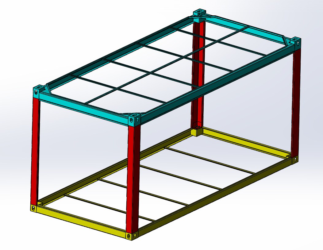 3D модель Каркас бытовки (5,5х2,5х2,5м)