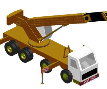 3D модель Модель крана автомобильного стрелового