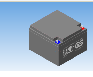 3D модель Аккумулятор FIAMM GS 12x27