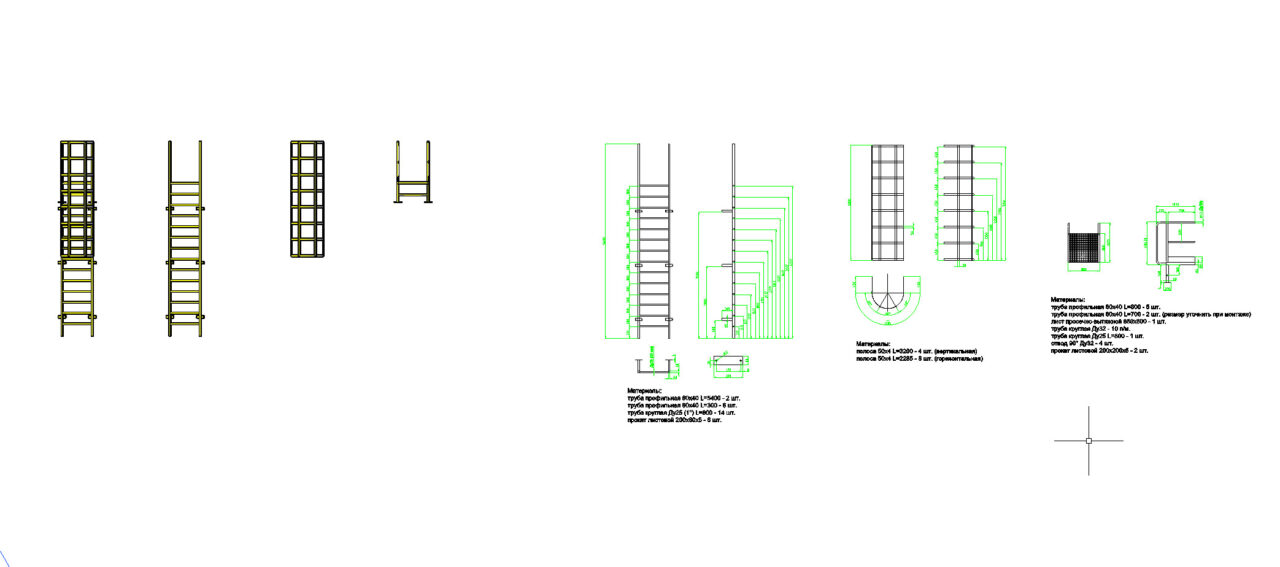 3D модель Лестница вертикальная Н4,2