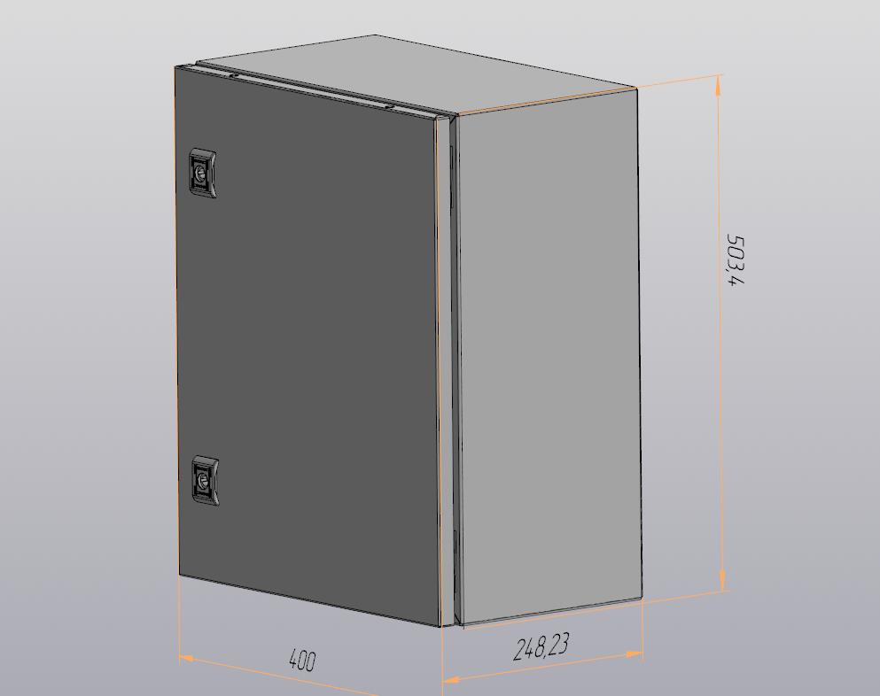 3D модель Шкаф ДКС 400х248х503