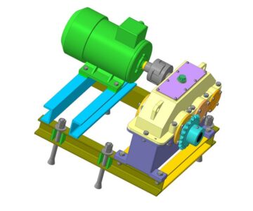 3D модель 3D сборка привода ленточного транспортера uпр=120