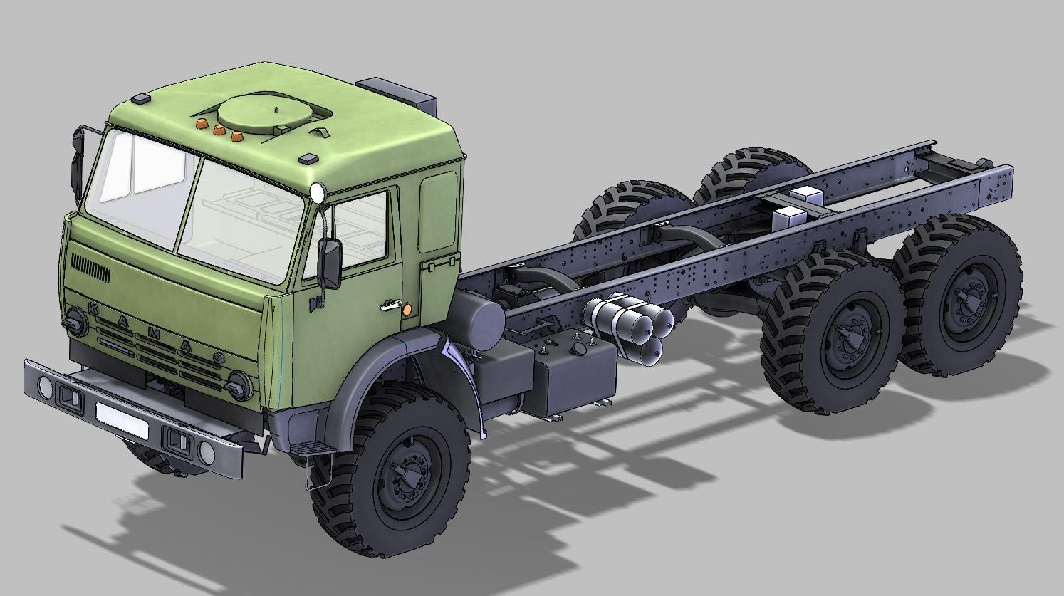 3D модель 3d модель Шасси КАМАЗ-53501-0001391
