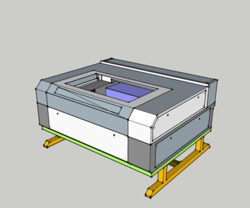 3D модель Корпус лазерного станка CO2 из листовой стали 1мм