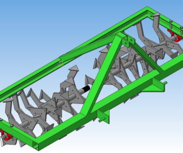 3D модель Почвофреза с редуктором ГАЗ 51