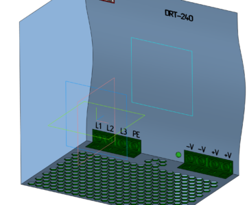 3D модель 3D модель источника питания MeanWell DRT-240